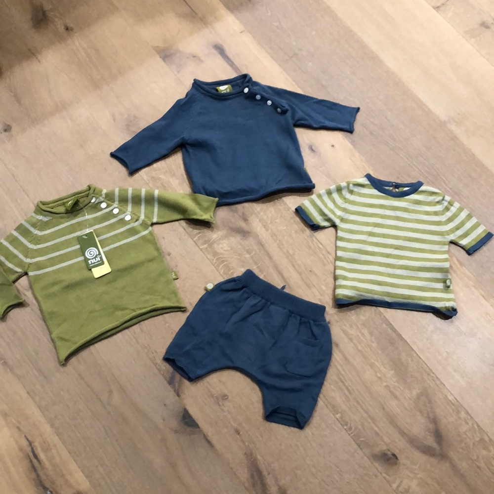 Nui organic Cotten 0-3 month outfit bundle